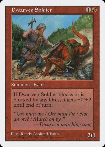 Dwarven Soldier 5ED-221 Fifth Edition Magic card