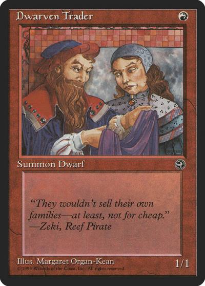 Dwarven Trader HML-72B Homelands Magic card