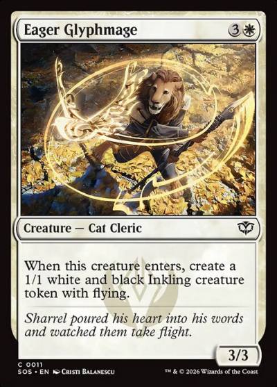Eager Glyphmage SOS-11 Secrets of Strixhaven Magic card