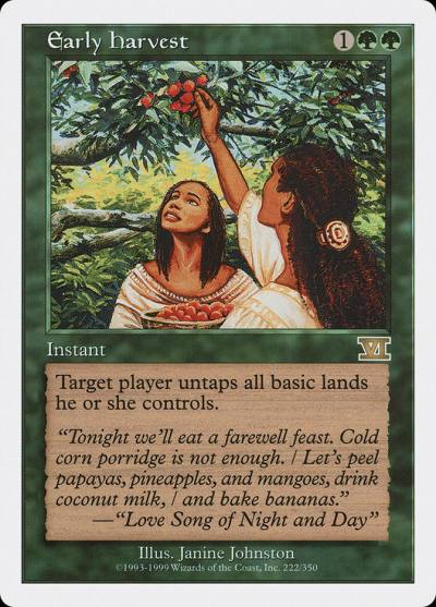 Early Harvest 6ED-222 Classic Sixth Edition Magic card