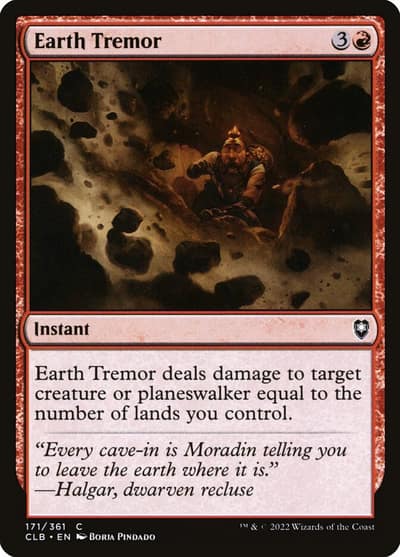 Earth Tremor CLB-171 Commander Legends: Battle for Baldur's Gate Magic card