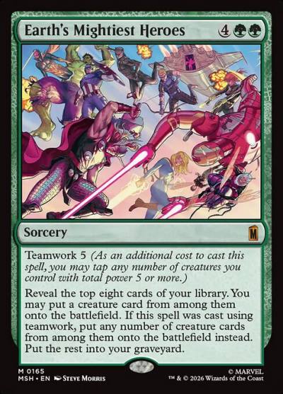 Earth's Mightiest Heroes MSH-165 Marvel Super Heroes Magic card