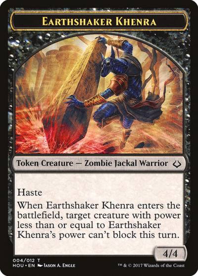 Earthshaker Khenra THOU-4 Hour of Devastation Tokens Magic card