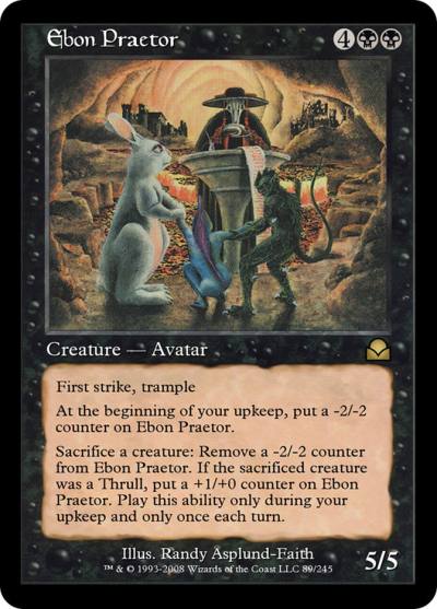 Ebon Praetor ME2-89 Masters Edition II Magic card