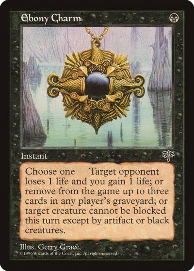 Ebony Charm MIR-120 Mirage Magic card