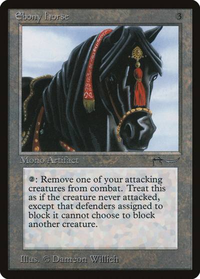 Ebony Horse ARN-62 Arabian Nights Magic card