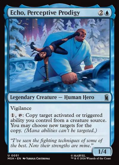 Echo, Perceptive Prodigy MSH-51 Marvel Super Heroes Magic card