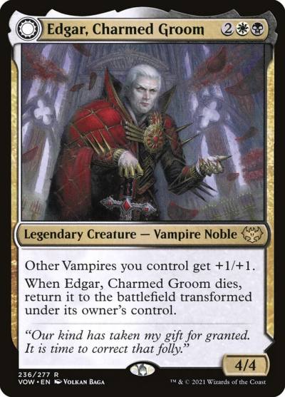 Edgar, Charmed Groom // Edgar Markov's Coffin VOW-236 Innistrad: Crimson Vow Magic card