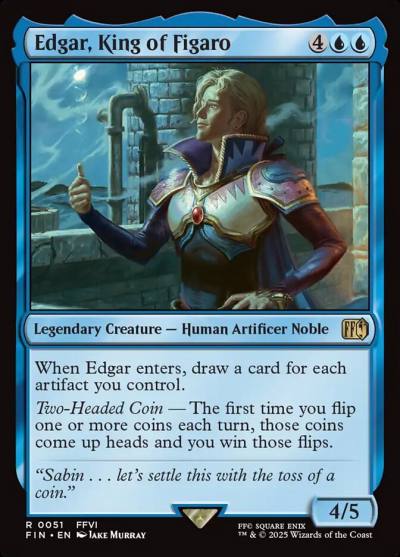 Edgar, King of Figaro FIN-51 Final Fantasy Magic card