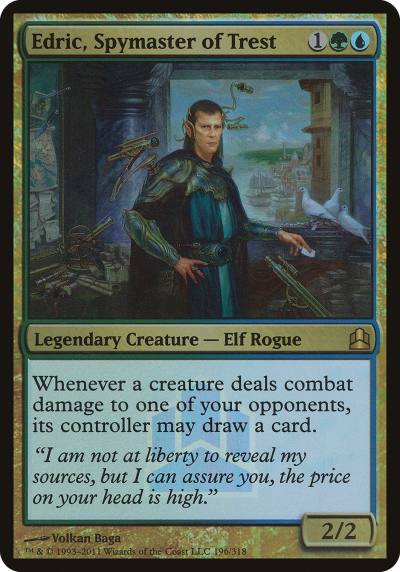 Edric, Spymaster of Trest PCMD-196 Commander 2011 Launch Party Magic card