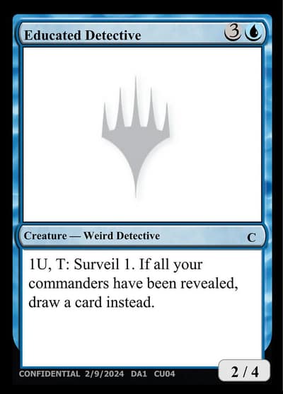 Educated Detective CU04a Unknown Event Magic card