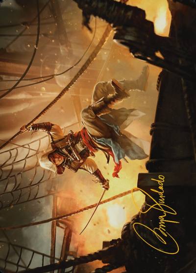 Edward Kenway // Edward Kenway AACR-5 Assassin's Creed Art Series Magic card