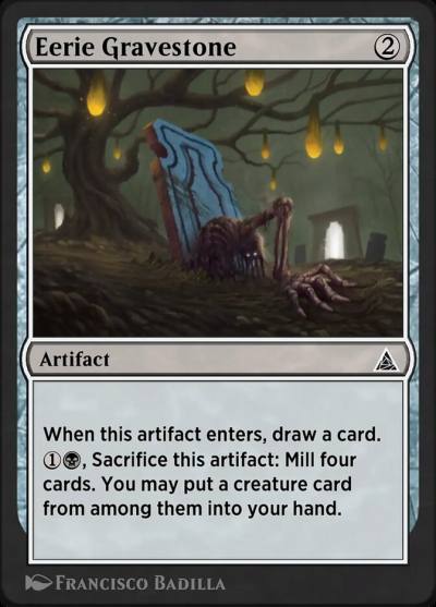Eerie Gravestone OM1-164 Through the Omenpaths Magic card