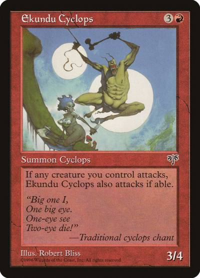 Ekundu Cyclops MIR-171 Mirage Magic card