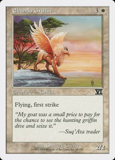 Ekundu Griffin 6ED-18 Classic Sixth Edition Magic card