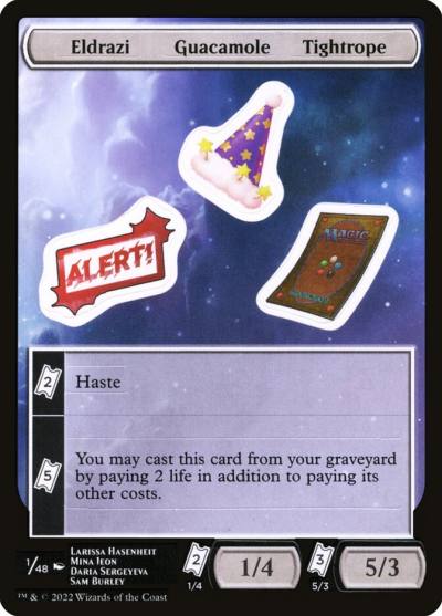 Eldrazi Guacamole Tightrope SUNF-1 Unfinity Sticker Sheets Magic card