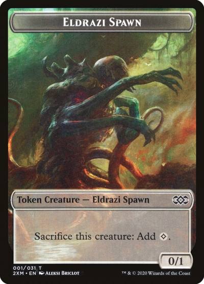 Eldrazi Spawn T2XM-1 Double Masters Tokens Magic card