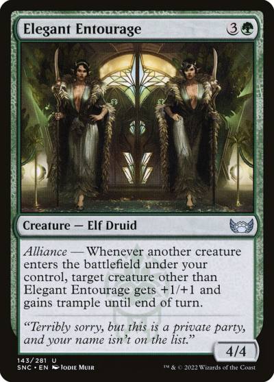 Elegant Entourage 143 Streets of New Capenna Magic card