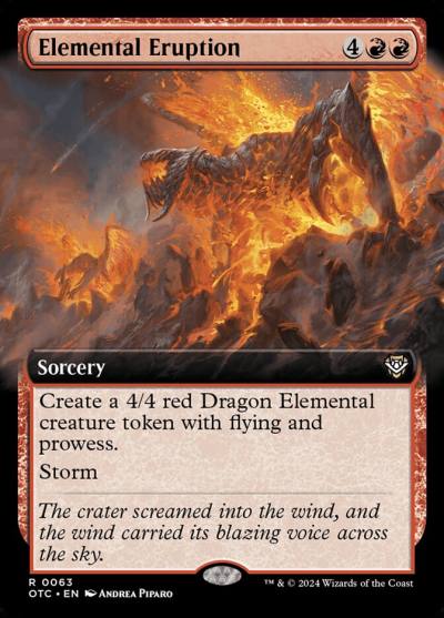 Elemental Eruption OTC-63 Outlaws of Thunder Junction Commander Magic card