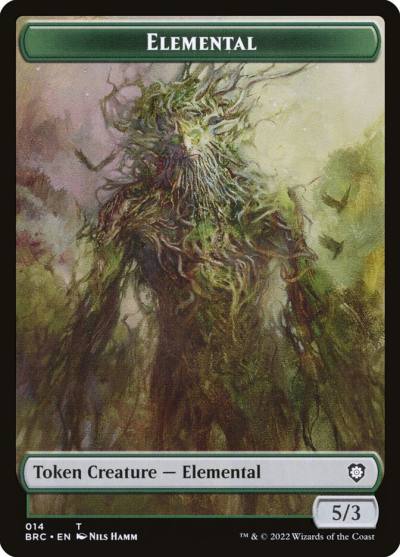 Elemental TBRC-14 The Brothers' War Commander Tokens Magic card