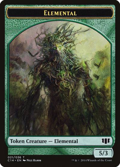 Elemental TC14-21 Commander 2014 Tokens Magic card