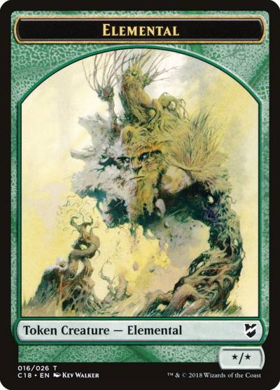 Elemental TC18-16 Commander 2018 Tokens Magic card