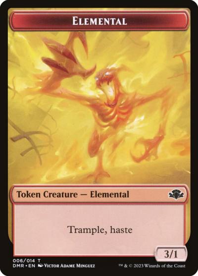 Elemental TDMR-6 Dominaria Remastered Tokens Magic card
