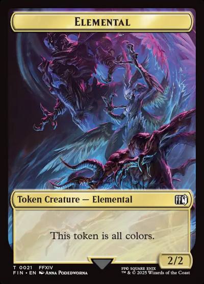 Elemental TFIN-21 Final Fantasy Tokens Magic card