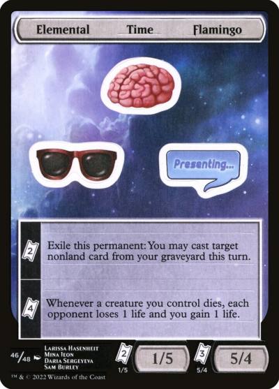 Elemental Time Flamingo SUNF-46 Unfinity Sticker Sheets Magic card