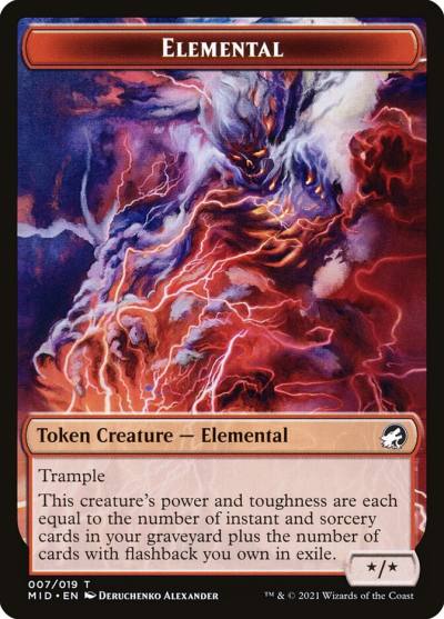 Elemental TMID-7 Innistrad: Midnight Hunt Tokens Magic card
