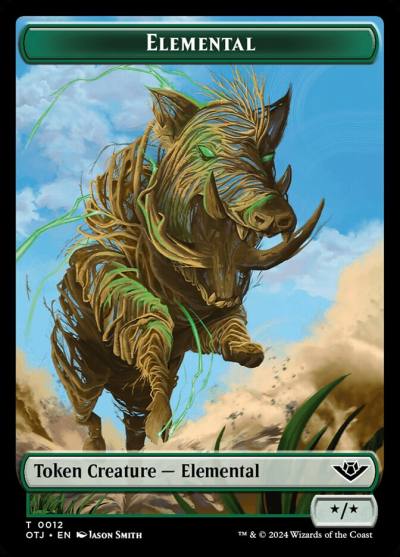 Elemental TOTJ-12 Outlaws of Thunder Junction Tokens Magic card