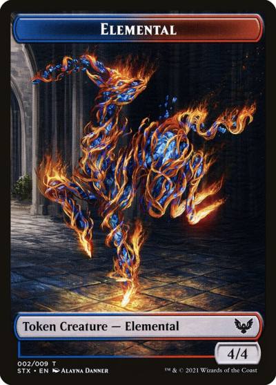 Elemental TSTX-2 Strixhaven: School of Mages Tokens Magic card