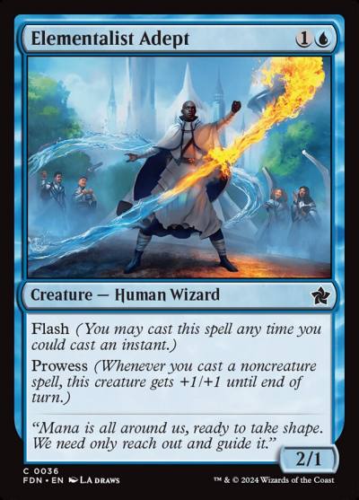 Elementalist Adept FDN-36 Foundations Magic card