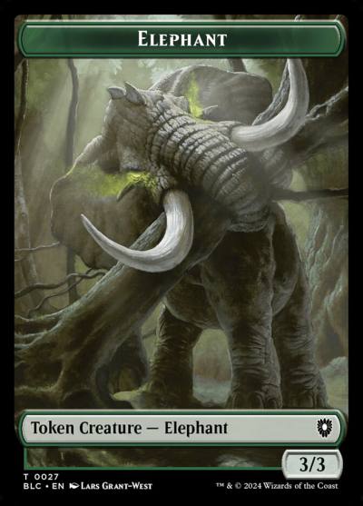 Elephant TBLC-27 Bloomburrow Commander Tokens Magic card
