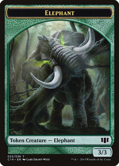 Elephant TC14-22 Commander 2014 Tokens Magic card