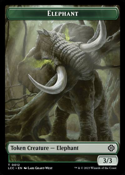 Elephant TLCC-12 The Lost Caverns of Ixalan Commander Tokens Magic card