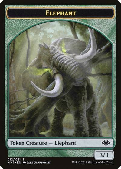 Elephant TMH1-12 Modern Horizons Tokens Magic card