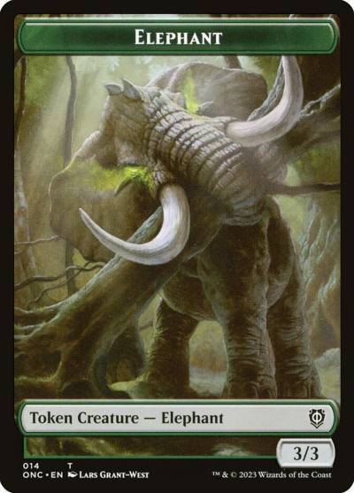 Elephant TONC-14 Phyrexia: All Will Be One Commander Tokens Magic card