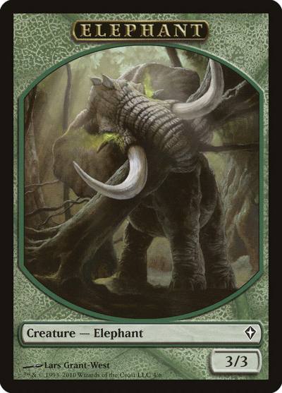 Elephant TWWK-4 Worldwake Tokens Magic card