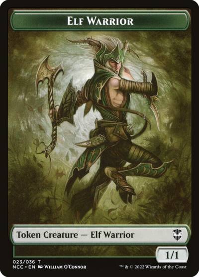 Elf Warrior TNCC-23 New Capenna Commander Tokens Magic card