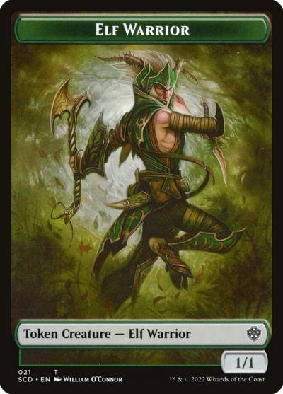 Elf Warrior TSCD-21 Starter Commander Deck Tokens Magic card