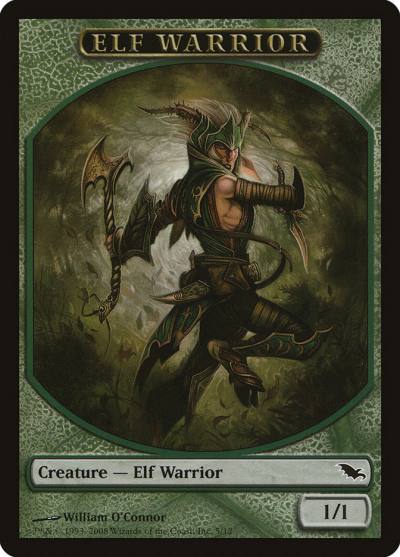 Elf Warrior TSHM-5 Shadowmoor Tokens Magic card