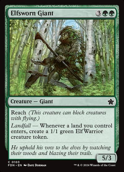 Elfsworn Giant 103 Foundations Magic card