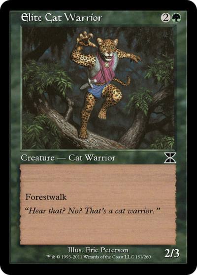 Elite Cat Warrior ME4-151 Masters Edition IV Magic card