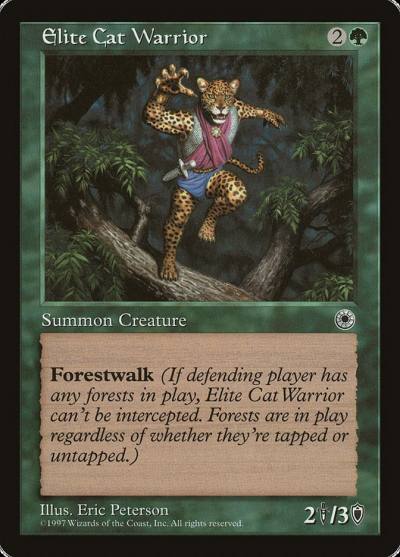 Elite Cat Warrior POR-163CROSS Portal Magic card