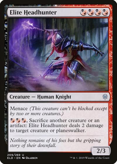 Elite Headhunter 209 Throne of Eldraine Magic card