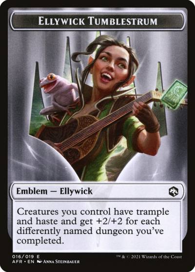 Ellywick Tumblestrum Emblem TAFR-16 Adventures in the Forgotten Realms Tokens Magic card