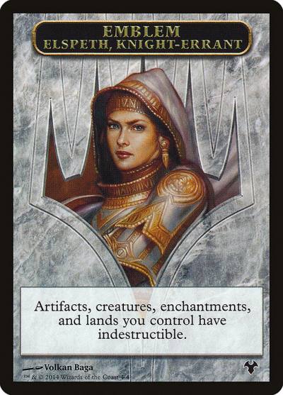 Elspeth, Knight-Errant Emblem TMD1-4 Modern Event Deck 2014 Tokens Magic card