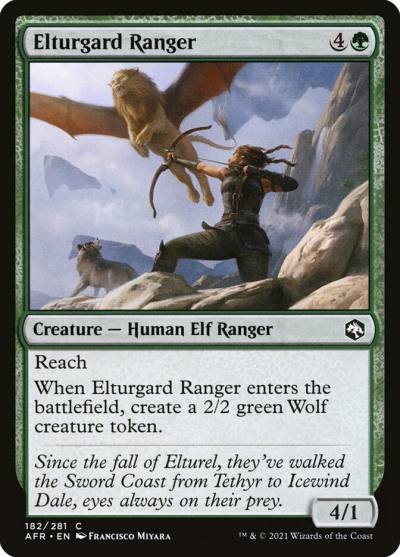 Elturgard Ranger 182 Adventures in the Forgotten Realms Magic card