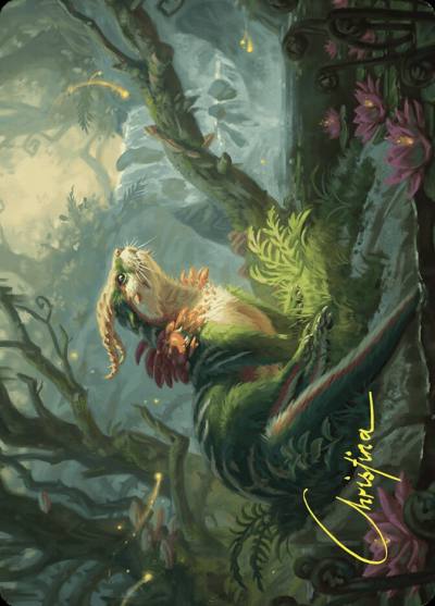 Elusive Otter // Elusive Otter AWOE-37 Wilds of Eldraine Art Series Magic card